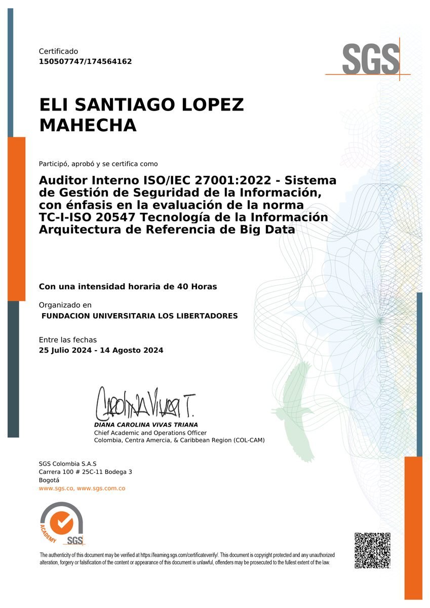 Auditor Interno ISO/IEC 27001:2022